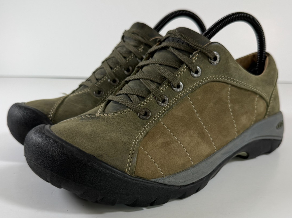 KEEN Presidio 0708 Women's 9 Olive Green Leather Hiking Walking Shoes